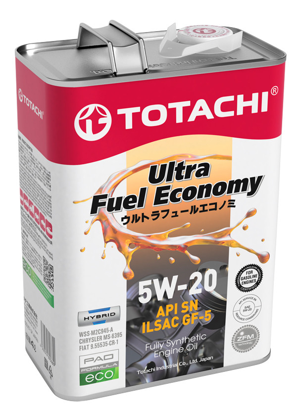 Масло моторное Totachi Ultra Fuel SN GF-5 5W-20 4 л, Масла моторные